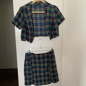 two piece school girl set size medium